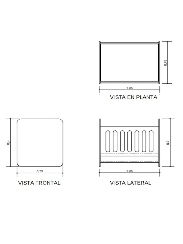 Juego de Cuna Babli + Cómoda Cambiador